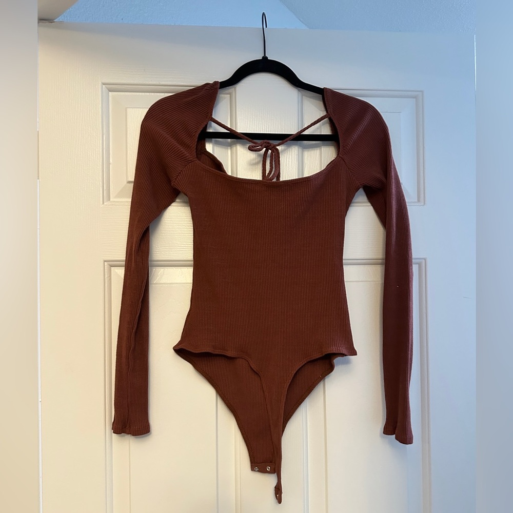 Lulus Ribbed Long Sleeve Bodysuit - Picture 5 of 6